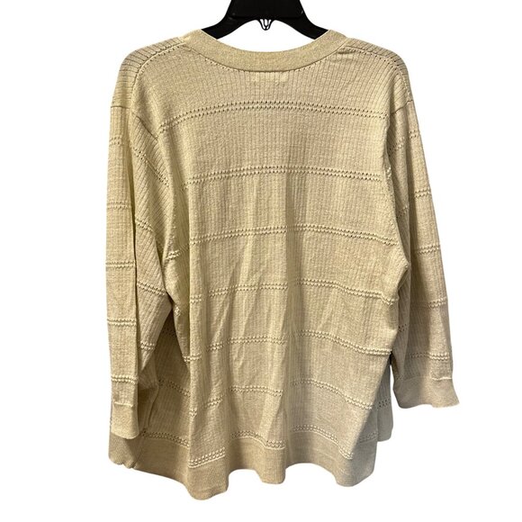 Kathy Ireland Womens Open Front Cardigan 3X Beige/Golf Rayon & Polyester Blend K - Picture 11 of 11